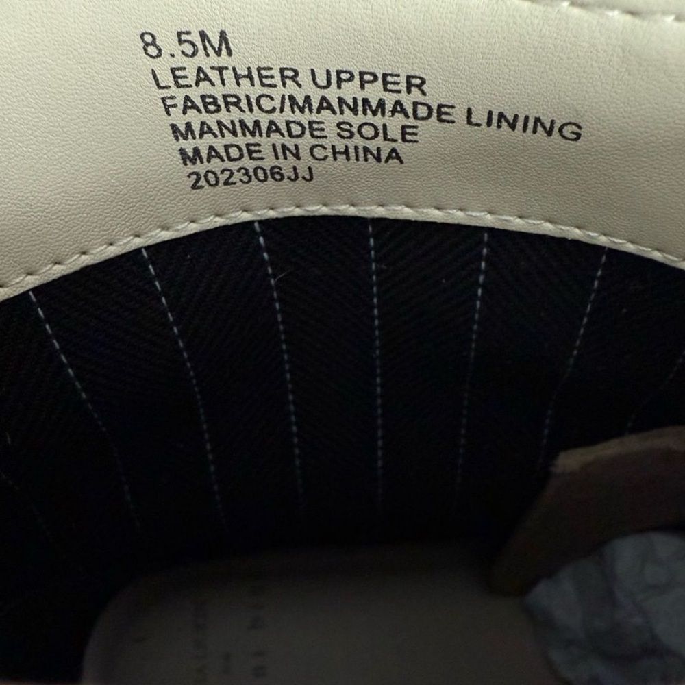 Gianni Bini x Nastia Liukin Bowery Ivory Leather Lug Sole Front Zip Boots 8.5 - Picture 5 of 15